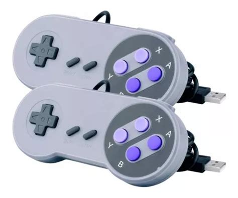 2 Controles Usb Super Nintendo Snes Joystick Windows Pc Note