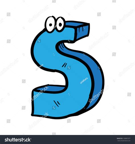 Cartoon Letter S Stock Vector Illustration 130887377 Shutterstock