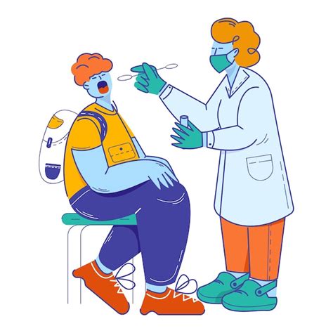 Premium Vector Doctor Doing Pcr Test