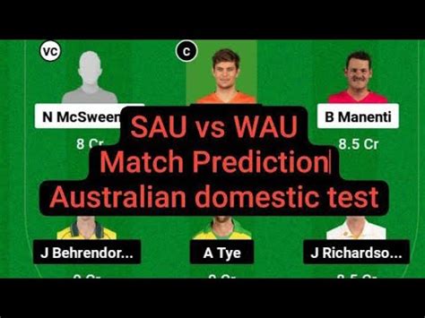 Sau Vs Wau Dream Team South Australia Vs Western Australia Dream