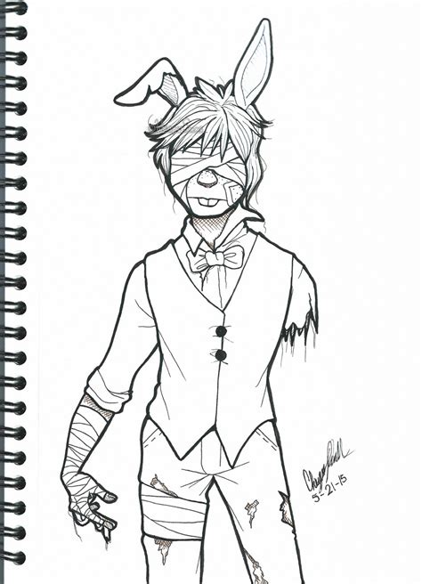 Withered Bonnie Full Body Coloring Pages Coloring Pages