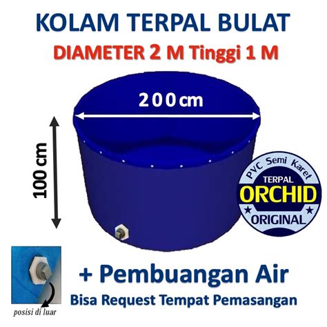 Jual Kolam Terpal Bulat Bioflog Diameter Orchid D Original Terpal