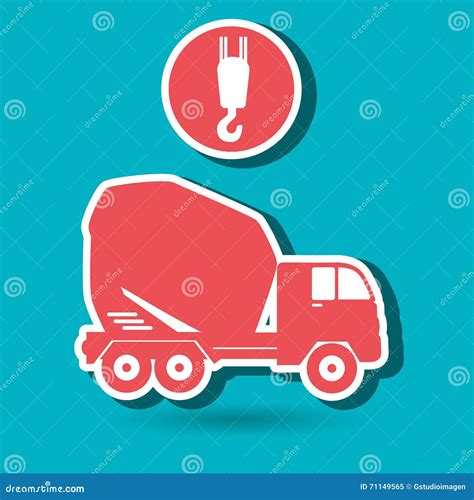 Kranservice Design Stock Abbildung Illustration Von Gewicht 71149565