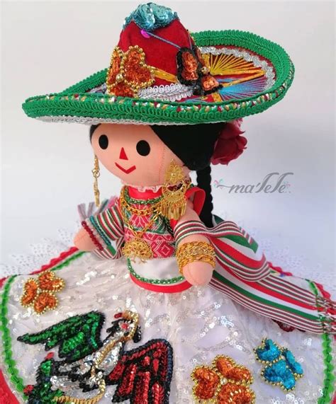 Ma lele china poblana Muñecas de trapo mexicanas Trajes tipicos de