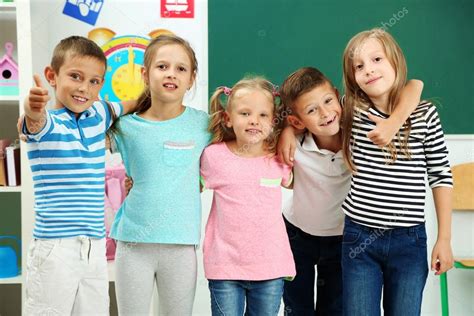 Portrait Of Happy Classmates — Stock Photo © Belchonock 82972310