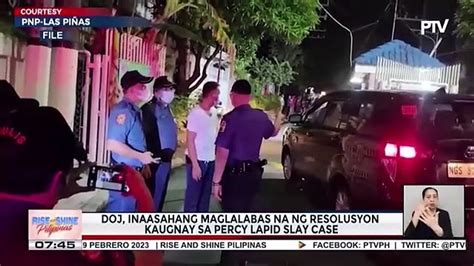 DOJ Inaasahang Maglalabas Na Ng Resolusyon Kaugnay Sa Percy Lapid Slay