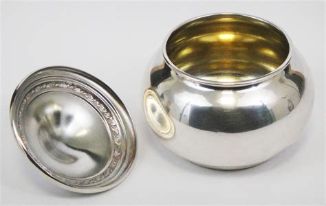 Old Silver 800 Sugar Bowl Second Half Of 20th Century Ref No B0027 La