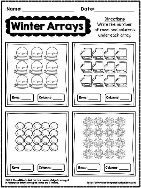 2nd Grade Array Worksheets