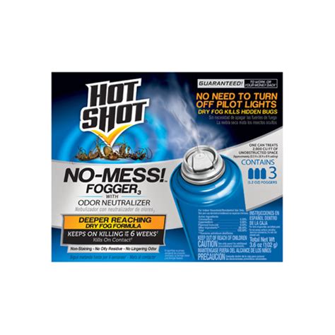 HOT SHOT HG No Mess Fogger With Odor Neutralizer Cu Ft Coverage Area Light Yellow