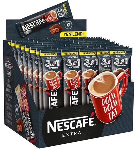 Nescafe Extra 3 ü 1 Arada Sade 17 4 gr 48 li Paket Fiyatları ve