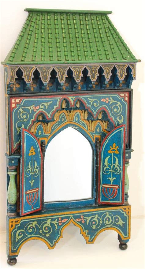 Miroir marocain vintage en forme de fenêtre mauresque sur 1stDibs