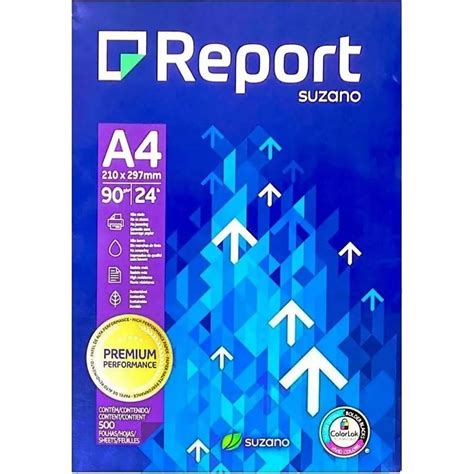 Papel Sulfite A4 Report Branco 90grs Resma 500 Folhas Papelaria Criativa