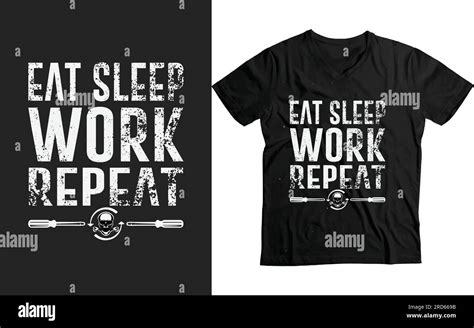 Eat Sleep Work Repeat Stock Vector Images Alamy