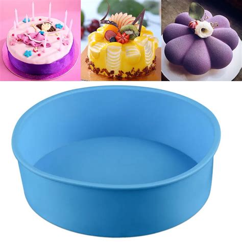 Round Silicone Mold Set 2 Layers Mousse Cake Moulds Baking Pan Home