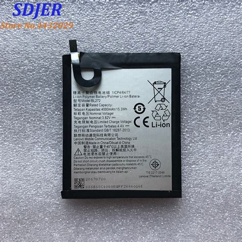 Repuesto De Bater A Original Para Lenovo Mah Bl Para Tel Fono