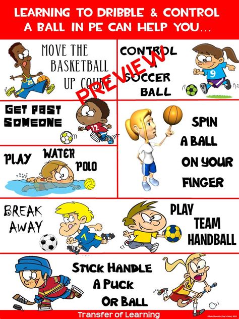 Pe Poster Bundle Transfer Of Learning Manipulative Skill Collection