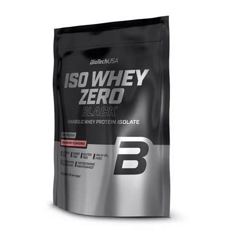 Lot de 50 sachets de protéines Biotech USA iso whey zero Fraise 30g