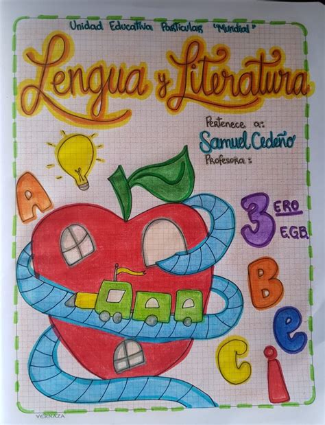 Caratula De Lengua Y Literatura Literatura Para Niños Alfabeto Para