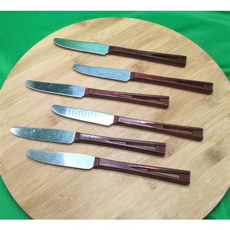 Stanley Dining Vintage Mcm Stanley Stainless Steel Bakelite Knife Set Of 6 Poshmark