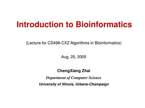 Ppt Introduction To Bioinformatics Powerpoint Presentation Free