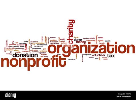 Nonprofit Organization Word Cloud Concept Stock Photo Alamy