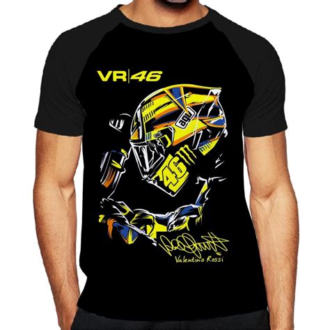 Camiseta Raglan Masculina Valentino Rossi The Doctor Motogp Motors