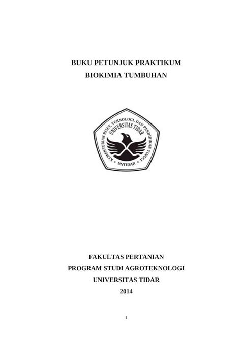 Docx Buku Petunjuk Praktikum Biokimia Tumbuhan Dokumen Tips