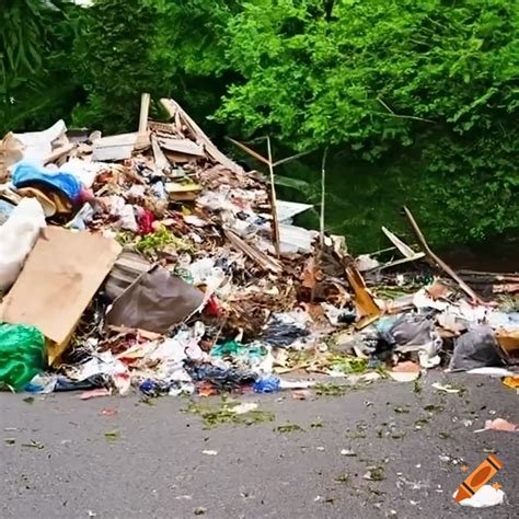 Yard Filled With Garbage And Debris On Craiyon