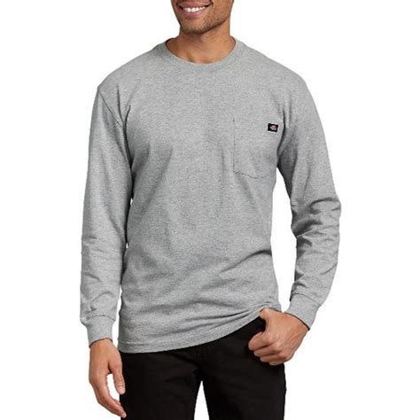 Dickies Long Sleeve Heavyweight Crew Neck T Shirt Heather Gray