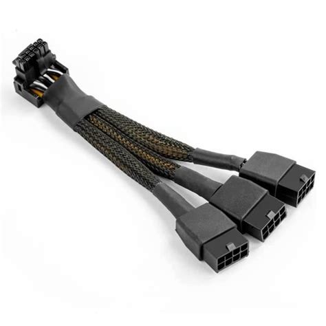 Câble Gpu 16 Broches Vers Extension Pcie 3X 8 Broches 16Awg Pcie 5 0