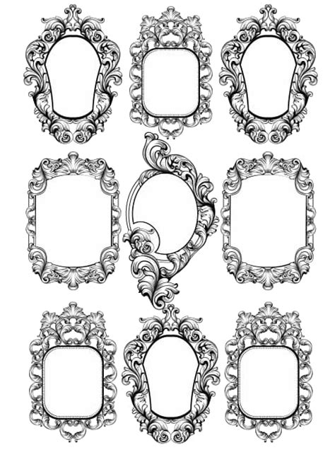 Baroque Frame Vector Free Set Cdr File Download Free Vector