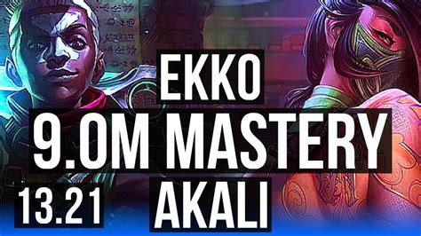 EKKO Vs AKALI MID 9 0M Mastery 2300 Games Legendary EUW Master