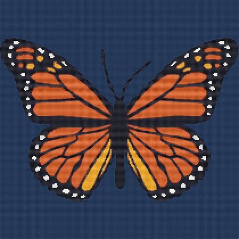 Monarch Butterfly Cross Stitch Pattern Pdf Down Load Etsy