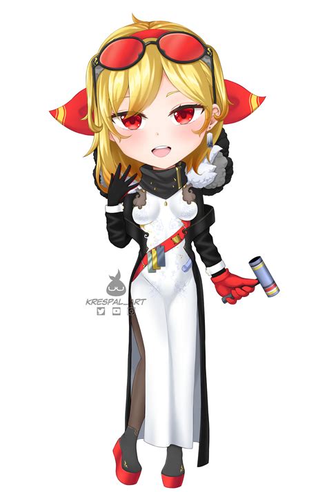 Kaela Kovalskia Vtuber From Hololive In Chibi Form By Cresspal On