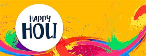 Free Vector Abstract Colors Banner For Happy Holi Festival