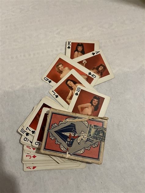 Full Deck Of Vintage Pin Up Nude Playing Cards Novelties Etsy