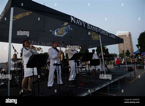 Sailors Assigned To Navy Band Great Lakes Perform During The Stars And