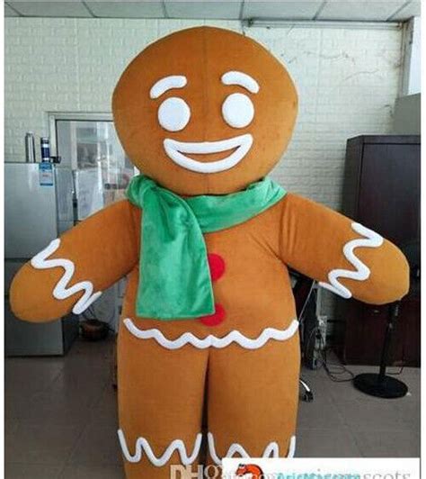 New Adult Funny Gingerbread Man Mascot Christmas Fancy Dress Halloween