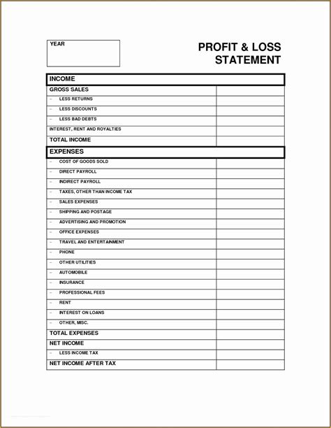 Free Daycare Profit And Loss Statement Template Doc Profit And Loss