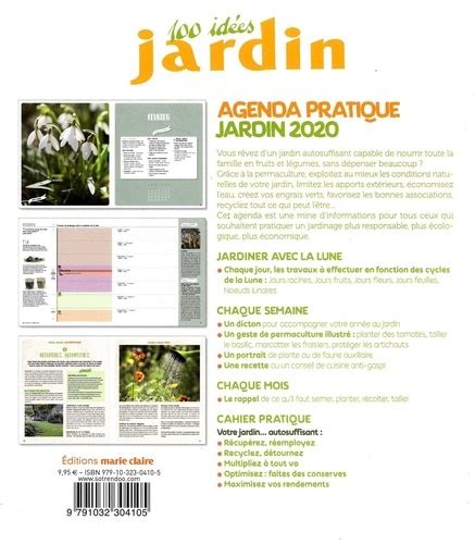 Agenda Pratique Du Jardin De Thierry Lamarre Grand Format Livre