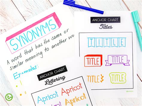 Make Your Anchor Charts Pop Teach Starter