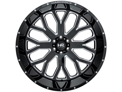 Hardrock Hardrock Milled Gloss Black Slammer Wheel SKU