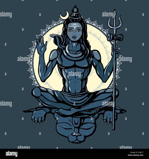 Hindu God Shiva Stock Vector Image Art Alamy