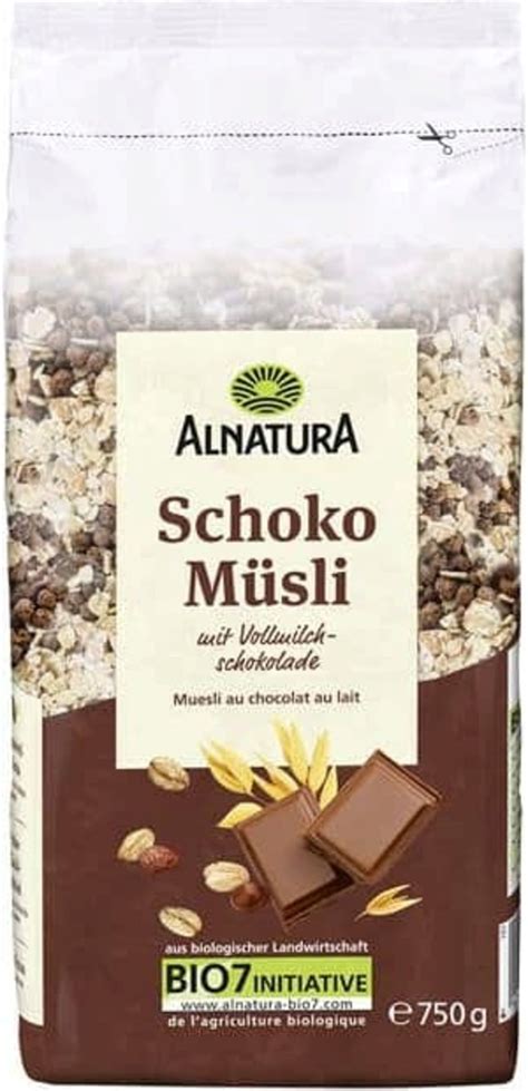 Alnatura Muesli Bio Cioccolato Al Latte 750 G Piccantino Shop