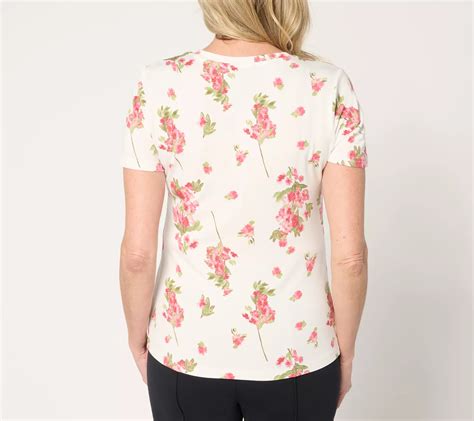 "As Is" nicole by Nicole Miller Luxe Modal Short Slv V-Neck T-Shirt ...