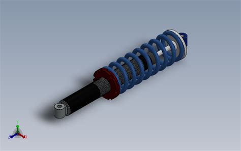 阻尼器 弹簧减震器 SOLIDWORKS 2013 模型图纸下载 懒石网