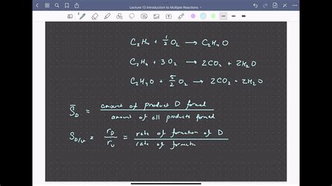 Lecture Introduction To Multiple Reactions Youtube