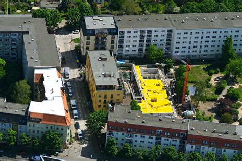 Luftaufnahme Berlin Baustelle Zum Neubau Einer Mehrfamilienhaus