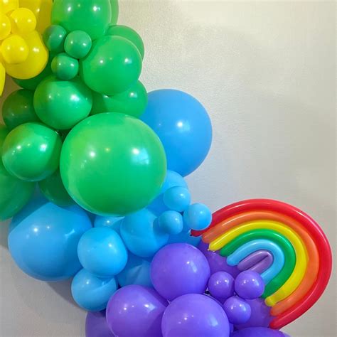 Rainbow Balloon Garland Kit Colorful Rainbow Balloon Arch Etsy