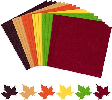 Amazon Whaline Pcs Fall Felt Fabric Sheets Soft Thick Assorted